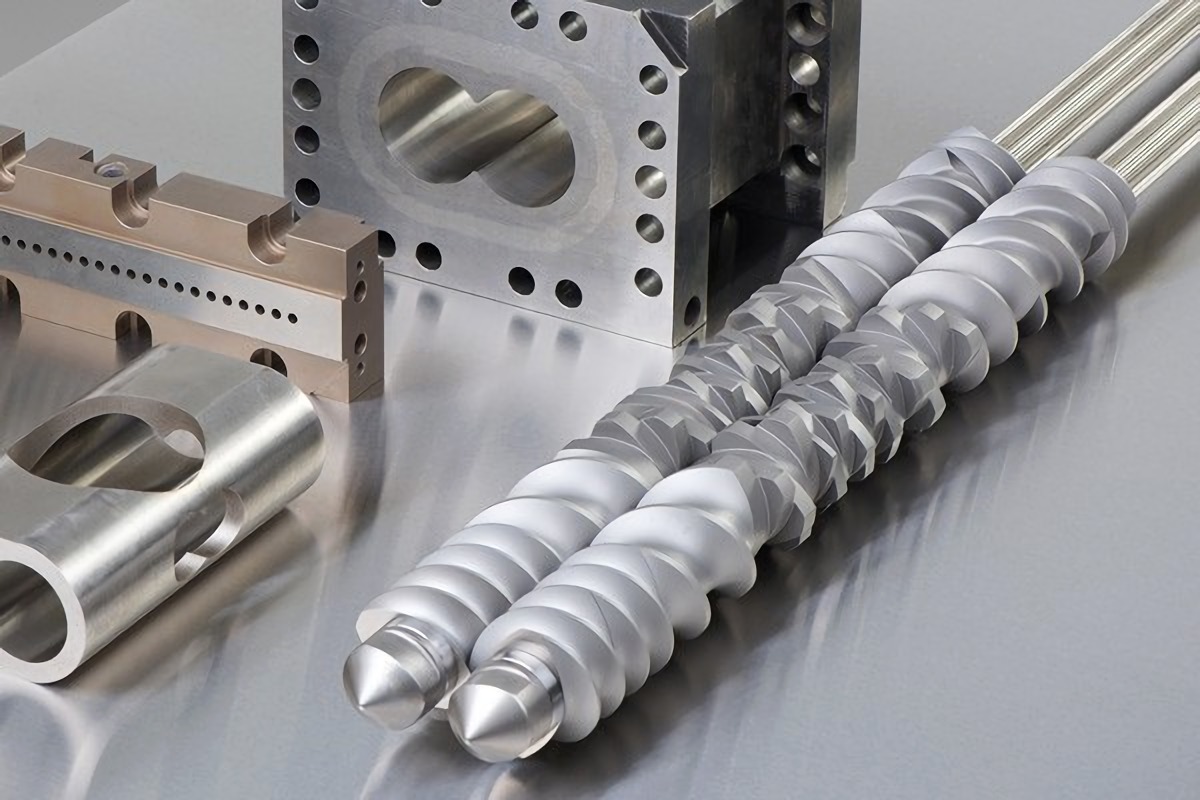 Nitrided & Bimetallic Modular Twin Screw Barrel